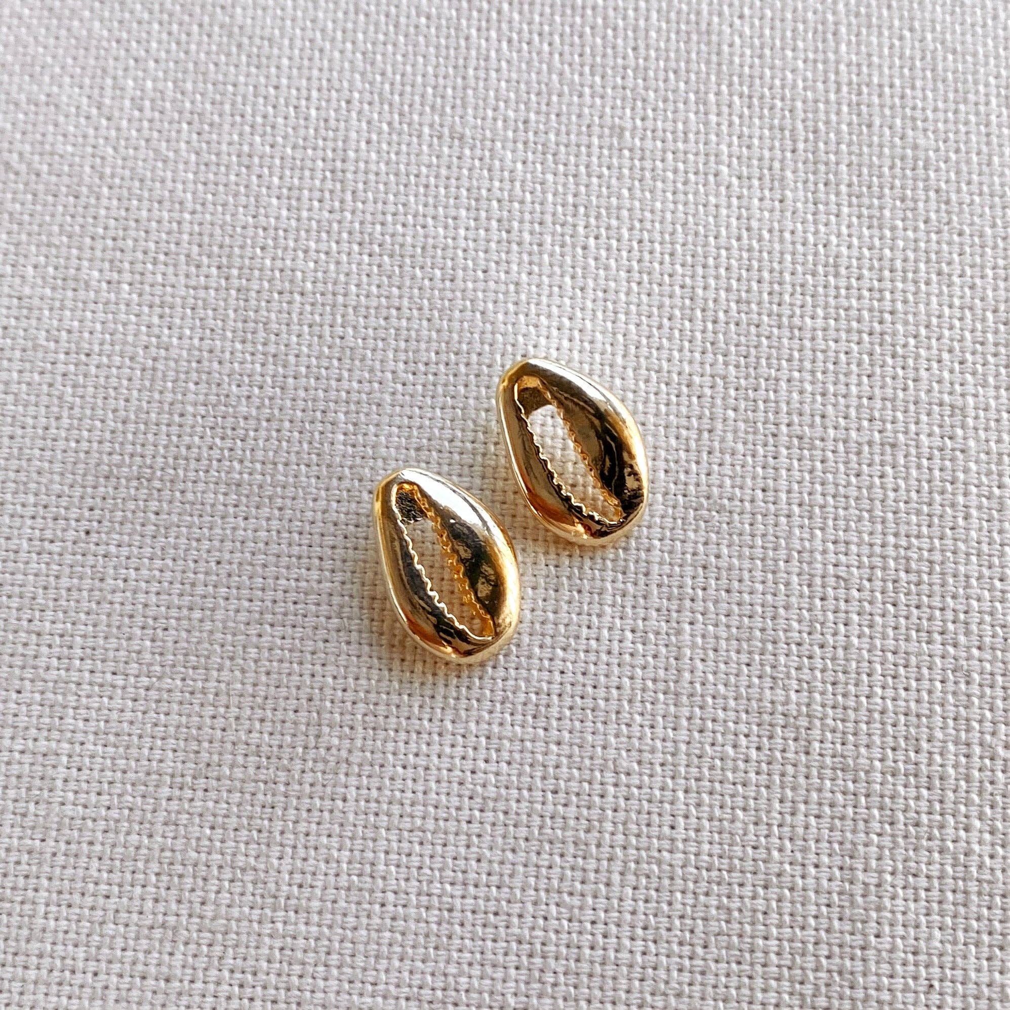 18k Gold Filled Cowrie Shell Protection Earrings
