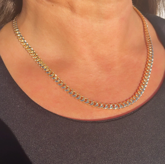 18k Gold Filled 5mm Cuban Link Chain, Wholesale Jewelry Maki: 24 Inches