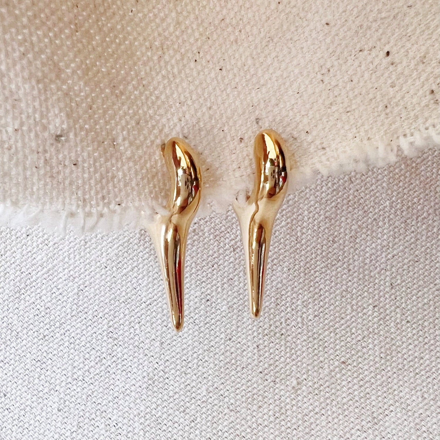18k Gold Filled Spike Hoop