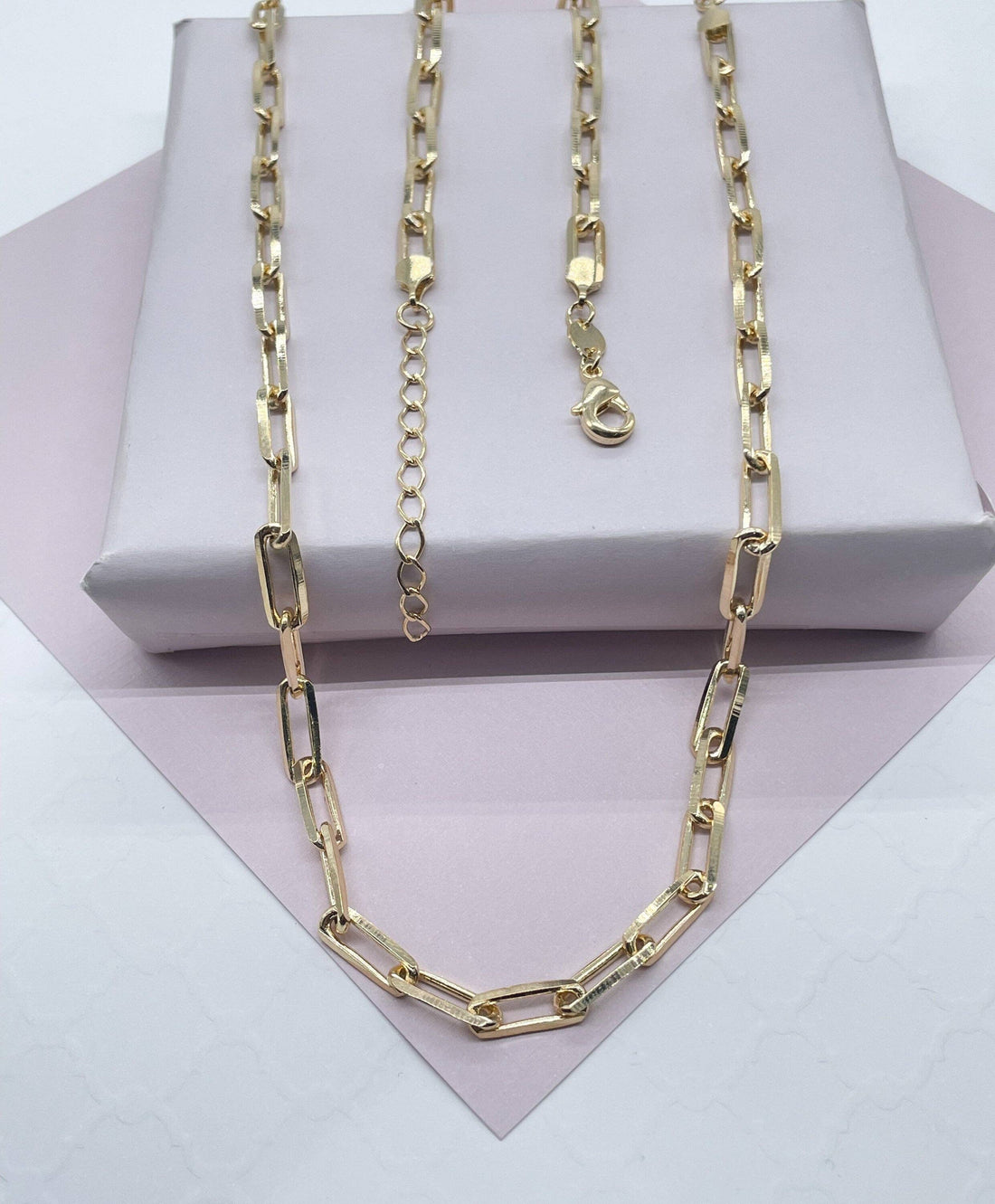 Vintage Style Paper Clip Chain in 18k Gold Filled Necklace or Bracelet  Supplies  Designers: Necklace