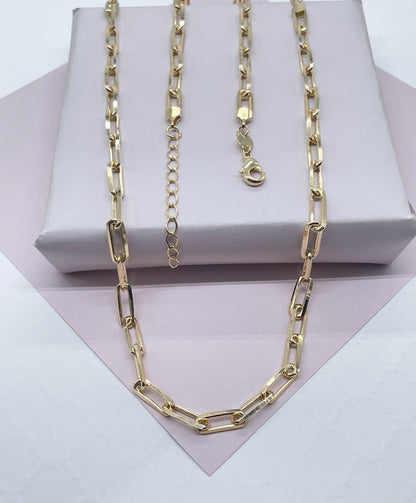 Vintage Style Paper Clip Chain in 18k Gold Filled Necklace or Bracelet  Supplies  Designers: Necklace