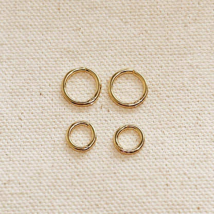 Mini Seamless Clicker Hoop Earrings: 11mm