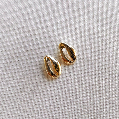 18k Gold Filled Cowrie Shell Protection Earrings