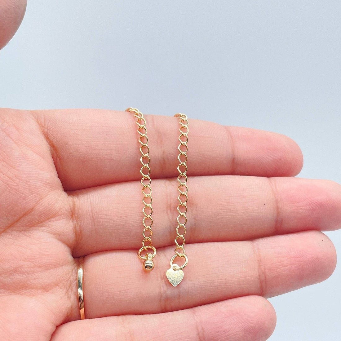 18k Gold Filled 2&quot; Extender Chains for Jewelry DIY: Ball
