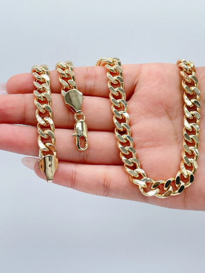 18k Gold Filled 9mmThick Cuban Link Chain Wholesale Jewelry: 26