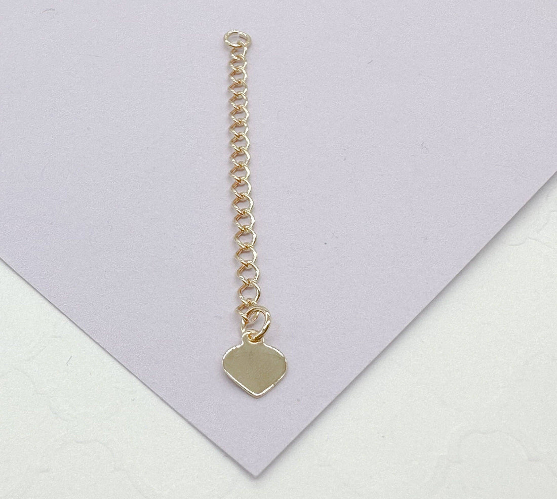18k Gold Filled 2&quot; Extender Chains for Jewelry DIY: Ball
