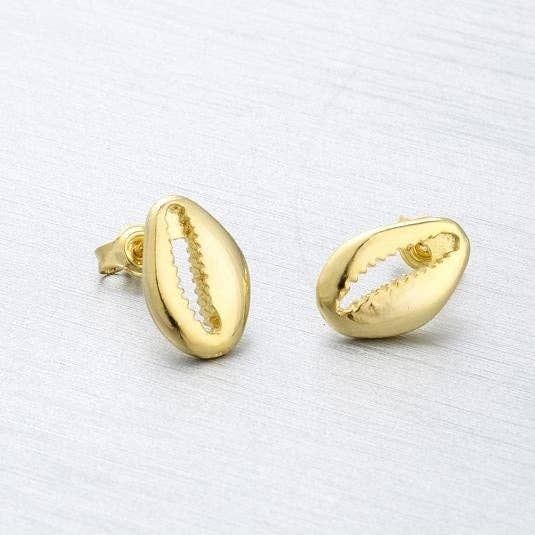 18k Gold Filled Cowrie Shell Protection Earrings