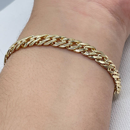 18k Gold Filled Double Cuban link Bracelet