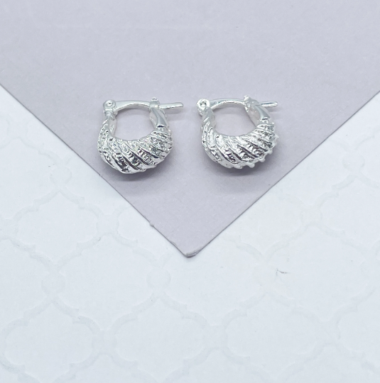Silver Filled Baby Croissant Hoop