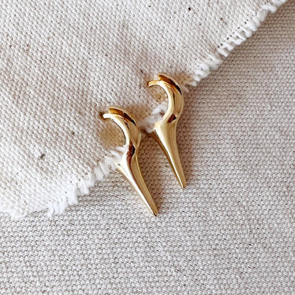 18k Gold Filled Spike Hoop