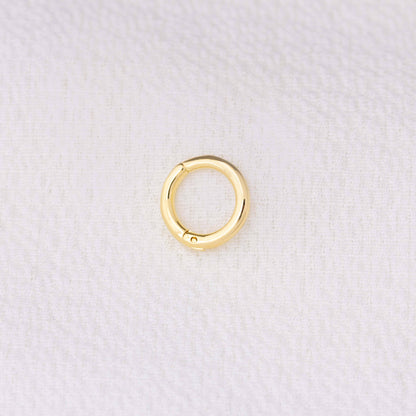 Mini Seamless Clicker Hoop Earrings: 9mm