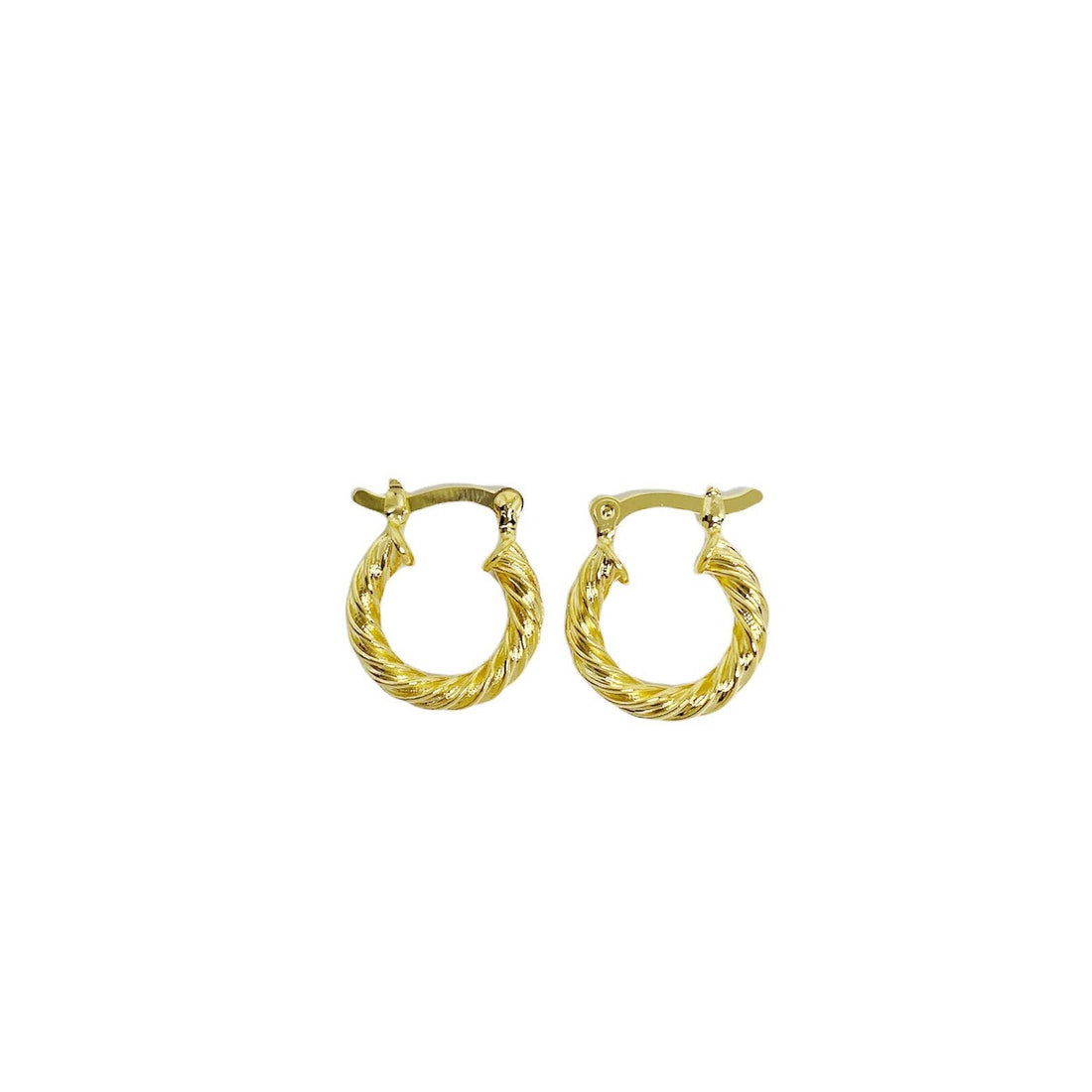 18k Gold Filled 15mm Twisted Hoop Earrings For Wholesale And: 15mm