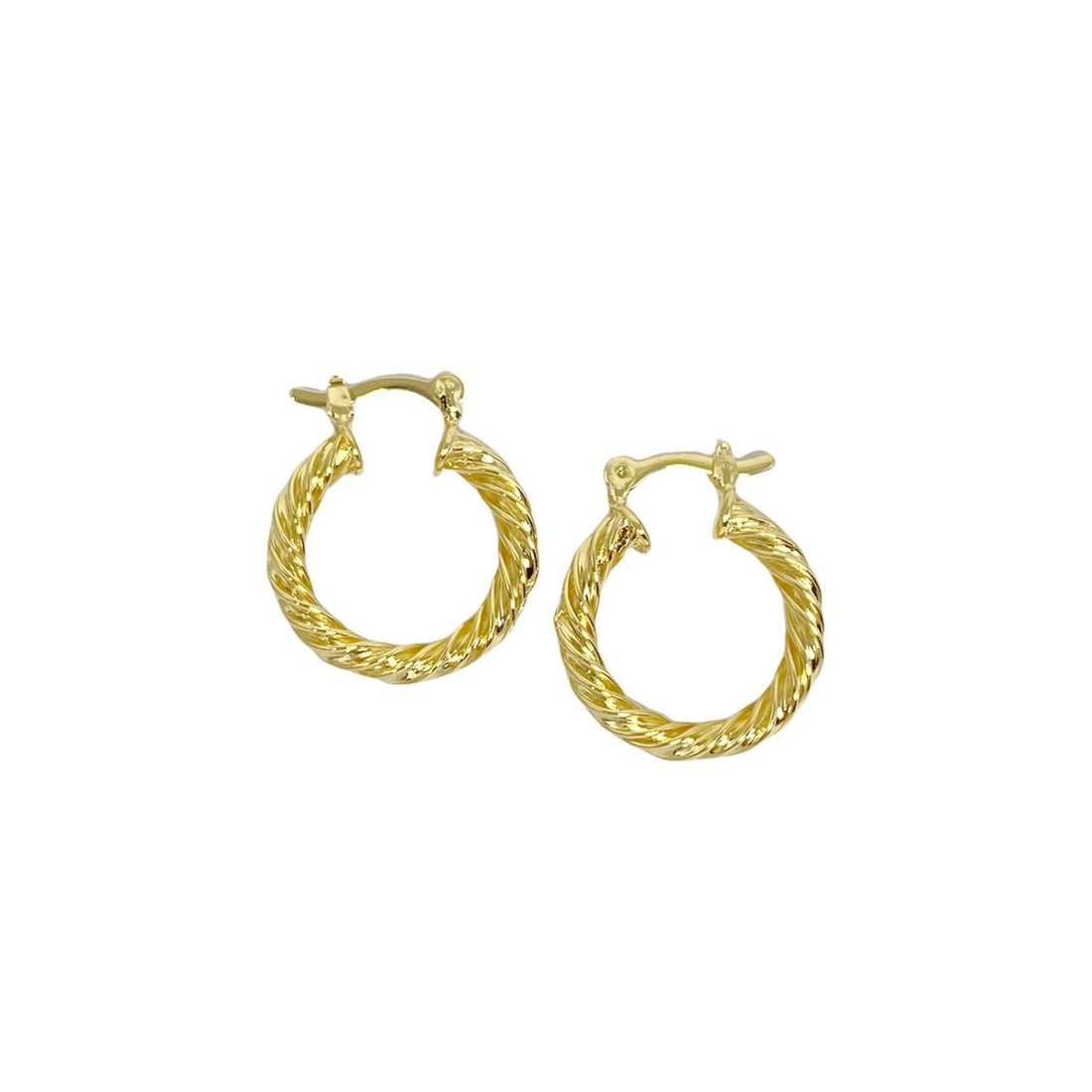 18k Gold Filled 15mm Twisted Hoop Earrings For Wholesale And: 20mm